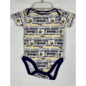 NFL Team Apparel Minnesota Vikings Infant Size 3-6 Months Bodysuit One Piece